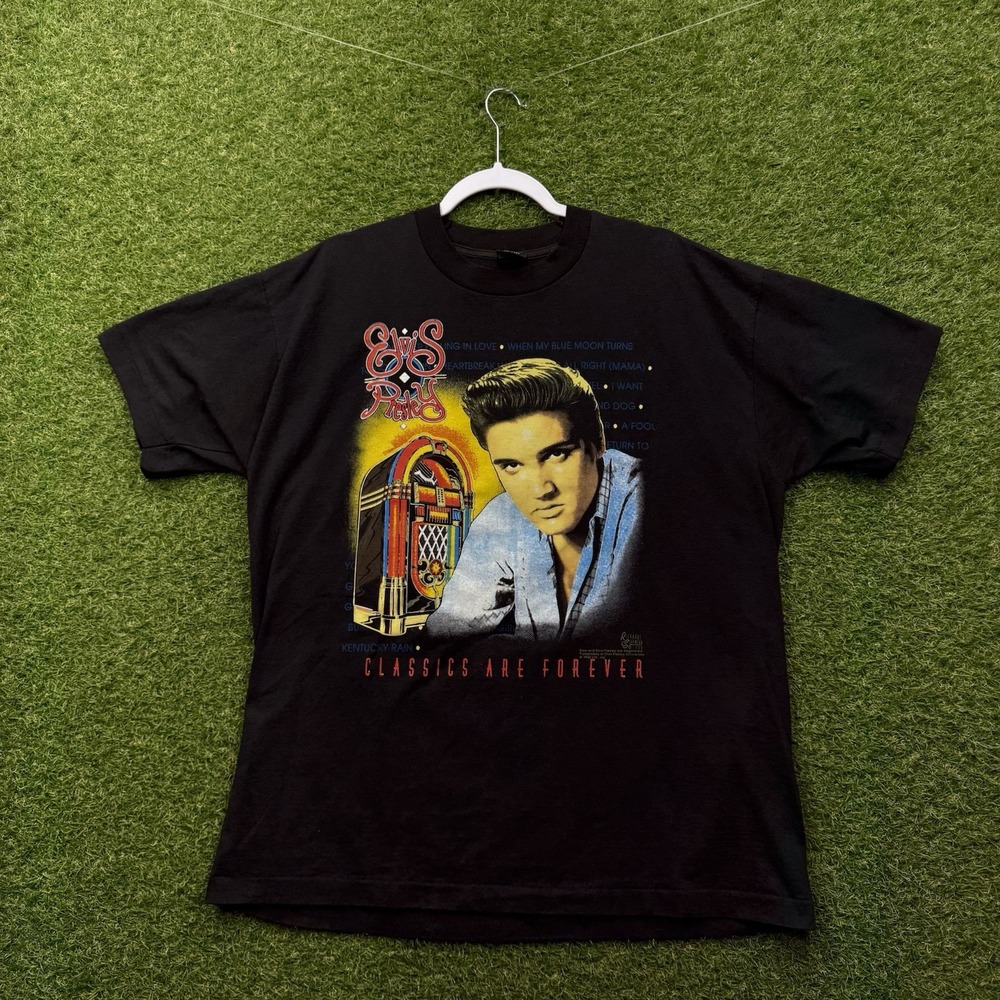 Vintage ELVIS PRESLEY Shirt Mens XL 1992 Single Stitch Music Tour Band Tee 90s
